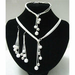 Sterling Silver High-Quality Beads Ladies Wedding Jewelry Set
