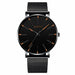 Minimalist Men Fashion Ultra Thin Watches Simple Men Stainless Steel Mesh Belt Watch