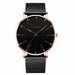 Minimalist Men Fashion Ultra Thin Watches Simple Men Stainless Steel Mesh Belt Watch