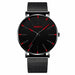 Minimalist Men Fashion Ultra Thin Watches Simple Men Stainless Steel Mesh Belt Watch