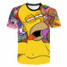 Men's T-shirt 3D Printed Simpson Casual Fashion Printed Men T-Shirts