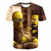 Men's T-shirt 3D Printed Simpson Casual Fashion Printed Men T-Shirts