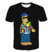 Men's T-shirt 3D Printed Simpson Casual Fashion Printed Men T-Shirts