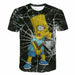 Men's T-shirt 3D Printed Simpson Casual Fashion Printed Men T-Shirts