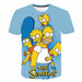 Men's T-shirt 3D Printed Simpson Casual Fashion Printed Men T-Shirts
