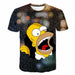 Men's T-shirt 3D Printed Simpson Casual Fashion Printed Men T-Shirts