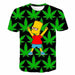 Men's T-shirt 3D Printed Simpson Casual Fashion Printed Men T-Shirts