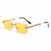 Rimless Diamond Sunglasses Women Rectangle Crystal Vintage Rhinestone Glasses Eyewear