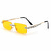 Rimless Diamond Sunglasses Women Rectangle Crystal Vintage Rhinestone Glasses Eyewear