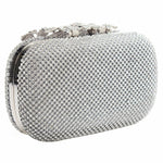 Silver Diamante Crystal Diamond Evening Bag Women Designer Clutch Handbag