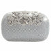 Silver Diamante Crystal Diamond Evening Bag Women Designer Clutch Handbag