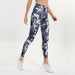 Women High Waist Printed Color Yoga Naked-feel Tummy Control Workout leggings