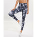 Women High Waist Printed Color Yoga Naked-feel Tummy Control Workout leggings