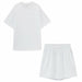 Women Short Tracksuits Two Pieces Set Leisure Outfits Oversized Cotton T-shirts High Waist Shorts