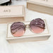 Women Luxury Sunglasses All Season Rimless Designer High Quality Gradient Sunglasses