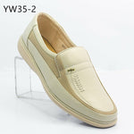 Men's business casual shoes leather rice white light shoes breathable soft soles