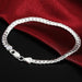 6MM 925 Sterling Silver Necklace Bracelet Fashion Jewelry For Women Men