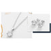 Cubic Zircon Statement Necklace Earrings Rings Wedding Jewelry Set
