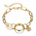 Vintage Gold Pearl Bracelet Korean Design Punk Bracelets Women Fashion Jewelry
