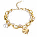 Vintage Gold Pearl Bracelet Korean Design Punk Bracelets Women Fashion Jewelry