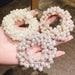 Woman Big Pearl Hair Ties Fashion Hairband Girls Ponytail Holders Rubber Bands