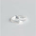 Minimalist Jewelry Silver Geometric Rings Women Adjustable Round Triangle Heartbeat Rings