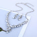 Pearl Jewelry Set Simulated Pearl Double Layer Women Earrings Necklace Bracelet Set