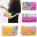Women Jelly Chain Bag Ladies Rainbow PVC Bag Shoulder Handbag