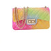 Women Jelly Chain Bag Ladies Rainbow PVC Bag Shoulder Handbag