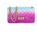 Women Jelly Chain Bag Ladies Rainbow PVC Bag Shoulder Handbag