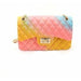 Women Jelly Chain Bag Ladies Rainbow PVC Bag Shoulder Handbag