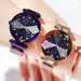 Ladies Magnetic Starry Sky Clock Luxury Women Watches Fashion Diamond Wrist Watch