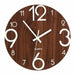 Luminous Wall Clock 12 Inch Wooden Silent Non-Ticking Night Lights Wall Clocks