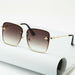 New Fashion Lady Oversize Rimless Square UV400 Sunglasses For Women