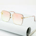 New Fashion Lady Oversize Rimless Square UV400 Sunglasses For Women