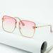 New Fashion Lady Oversize Rimless Square UV400 Sunglasses For Women