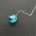 Transparent Resin Ball Moon Pendant Necklace Women Blue Sky pendant Jewelry