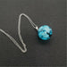 Transparent Resin Ball Moon Pendant Necklace Women Blue Sky pendant Jewelry