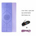 Double Sided Non-Slip Yoga Mat Exercise Pad with Position Line