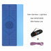 Double Sided Non-Slip Yoga Mat Exercise Pad with Position Line