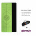 Double Sided Non-Slip Yoga Mat Exercise Pad with Position Line