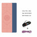 Double Sided Non-Slip Yoga Mat Exercise Pad with Position Line