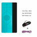 Double Sided Non-Slip Yoga Mat Exercise Pad with Position Line