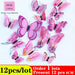 Butterflies Wall Stickers Home Decor Multicolor Double Layer 3D Butterfly Sticker 12Pcs