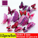 Butterflies Wall Stickers Home Decor Multicolor Double Layer 3D Butterfly Sticker 12Pcs