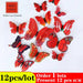 Butterflies Wall Stickers Home Decor Multicolor Double Layer 3D Butterfly Sticker 12Pcs