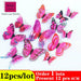 Butterflies Wall Stickers Home Decor Multicolor Double Layer 3D Butterfly Sticker 12Pcs