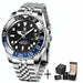 Luxury Men Mechanical Wristwatch Sapphire Glass Stainless Steel GMT Brand Men Watches
