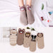 5 Pairs Women Novelty Comfortable Cartoon Heart Animal Print Lovely Cotton Socks