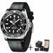 Luxury Men Mechanical Wristwatch Sapphire Glass Stainless Steel GMT Brand Men Watches
